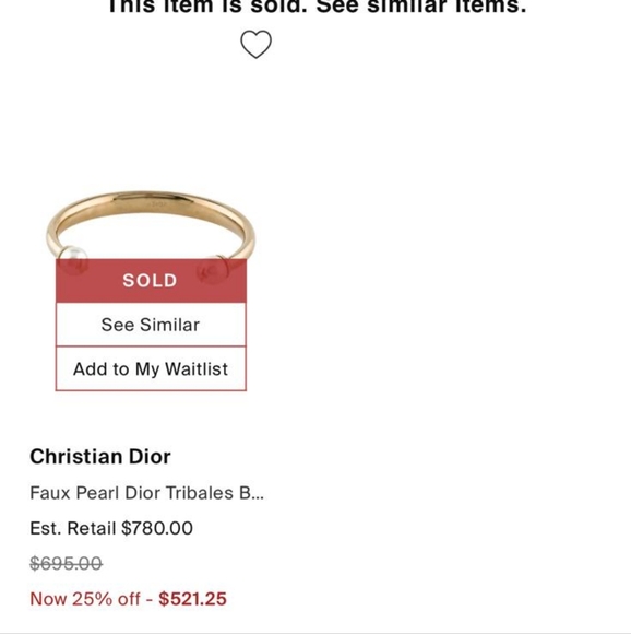 Christian Dior Logo Pearl Tribales Bracelet With Box - Picture 14 of 14